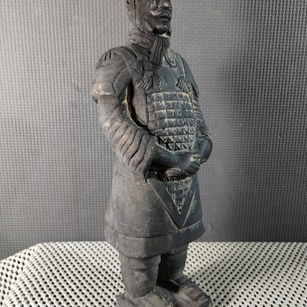 Vintage Chinese Terracotta Warrior Solder Figurine 10"H - Picture 10 of 11